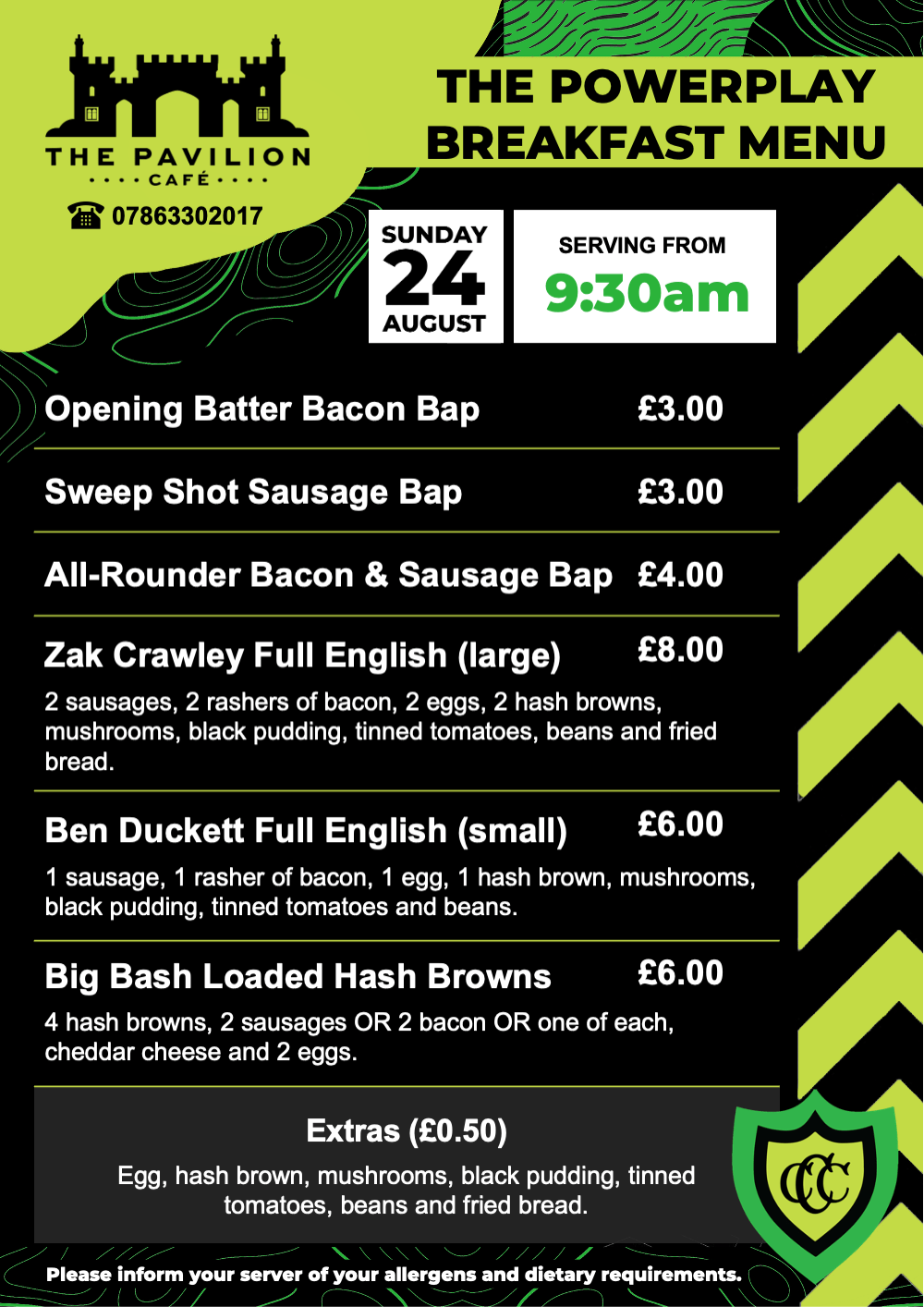 100 breakfast menu